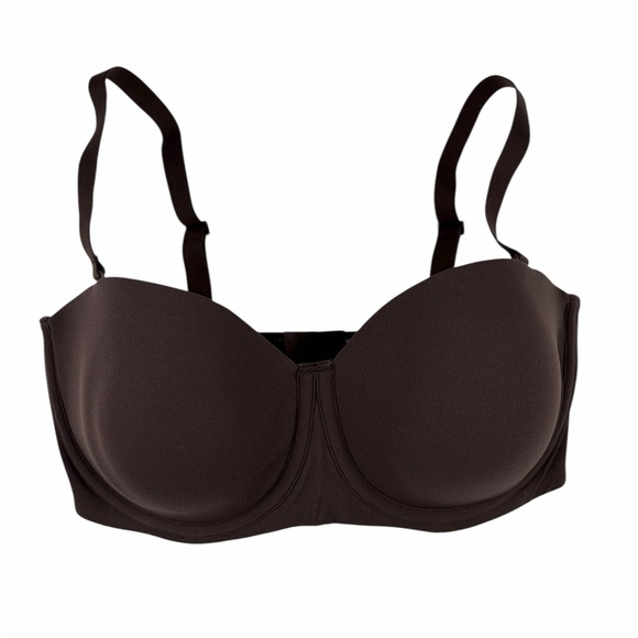 SKIMS Fits Everybody Strapless Bra Espresso Brown 36D NWT - Picture 3 of 6